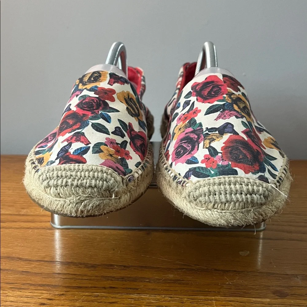 Vera Bradley Lace-Back Espadrilles Havana Rose Floral Size 10